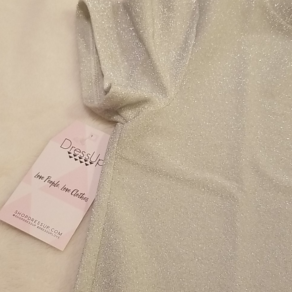 Women's Silver Sparkle Top Lumiere Small NWT - Picture 7 of 7